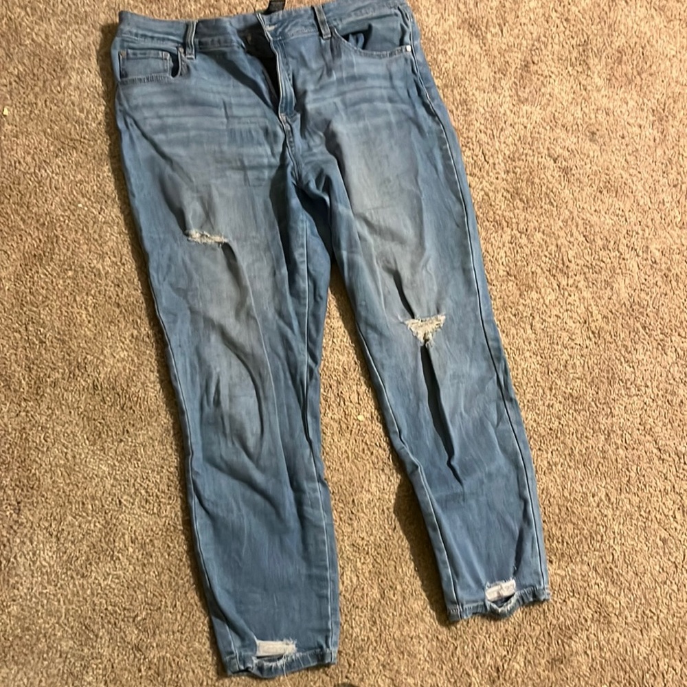 Distressed jeans